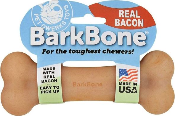 Жувальна кістка для собак Pet Qwerks Real Bacon Infused BarkBone з ароматом бекону, Large