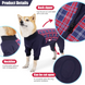 Комбінезон/попона для собак DoubleWin Recovery Suit Plaid Red, 38 см, 60 см, XS