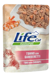 Влажный корм для котов LifeNatural Тунец с креветками (tuna with shrimps), 70 г, 70 г