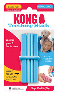 Жувальна ігрушка для прорізування зубів для цуценят KONG Puppy Teething Stick, Блакитний, Small