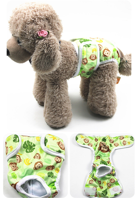 Многоразовый подгузник для сук Derby KS002-09 Monkey, XL, 60-70 см