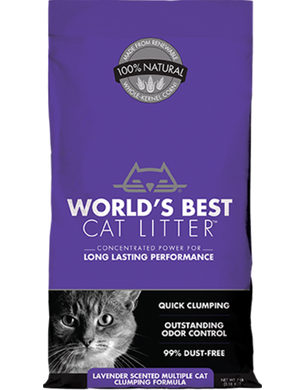 Наповнювач для котячих туалетів World's Best Cat Litter - Multiple Cat Lavender-Scented, 3,18 кг