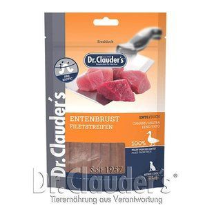 Лакомство для собак Dr.Clauder&lsquo;s Duck Breast Filet Strips с уткой, утка, 80 г