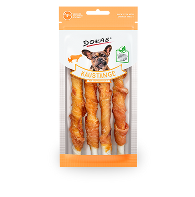 Ласощі для собак Dokas - Жувальна паличка з курячою грудкою, курка, яловичина, 50 г