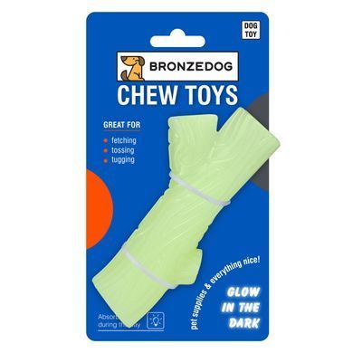 Светонакопительная ветка для собак Bronzedog GLOW 7 х 13 см, Medium