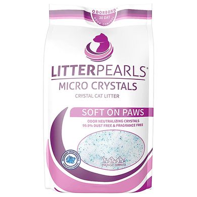 Кварцевый наполнитель для туалетов котов Litter Pearls Micro Crystals, 1,59 кг