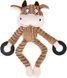 Плюшева іграшка для собак Squeaky Dog Toy with Rubber Ring - Khaki Cow