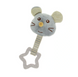 Мягкая игрушка Мышка со звездочкой, серый, 1 шт.