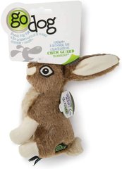 Жесткая плюшевая игрушка для собак goDog Wildlife Rabbit