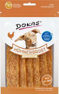 Лакомство для собак Dokas - Куриная грудка в полосках, курица, 70 г, Упаковка производителя
