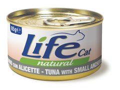 Консерва для котов LifeNatural Тунец с анчоусами (tuna with small anchovies), 85 г, 85 г