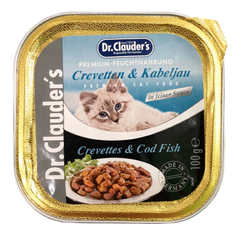 Вологий корм для котів Dr. Clauder's Shrimp and Cod з креветками і тріскою, 100 г