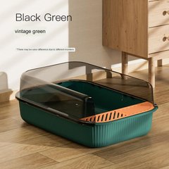 Туалет для котов Derby Plastic Cat Litter Box Vintage Green, Зелёный, 50,5х34,5х18,5 см