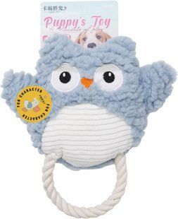 Мягкая игрушка для щенков Derby Blue Owl Rope Toy