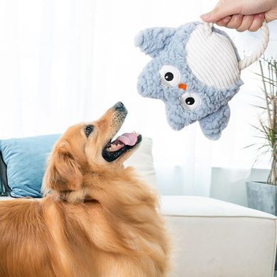 М'яка іграшка для цуценят Derby Blue Owl Rope Toy