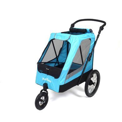 Коляска для домашних животных (до 35 кг) Bestopet (Люпосанчик) BS-RL-02 Light Blue со съемным столиком для груминга
