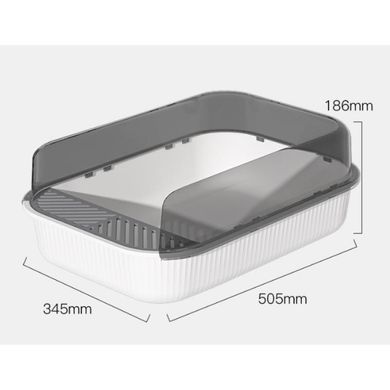 Туалет для котов Derby Plastic Cat Litter Box Vintage Green, Зелёный, 50,5х34,5х18,5 см