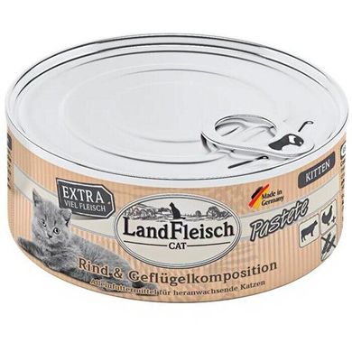 LandFleisch паштет для кошенят з яловичини і м'яса птиці, 100 г