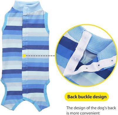 Костюм для восстановления собак WanTalk Striped Recovery Suit, Blue, 39 см, 50 см, 31 см, XL