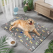 Літня охолоджуюча підстилка для собак Derby Ice Silk Material Summer Pet Cooling Mat Dog Pattern - Grey, 85х120 см