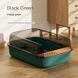 Туалет для котов Derby Plastic Cat Litter Box Vintage Green, Зелёный, 50,5х34,5х18,5 см