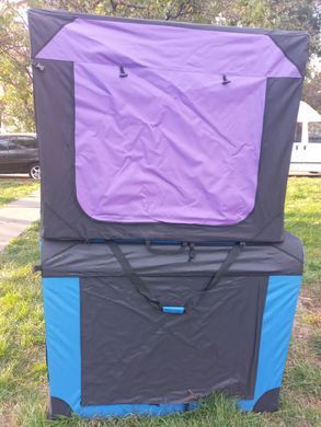 М'яка клітка-переноска для великих собак Pet Travel Blue-black, 132х90х100 см