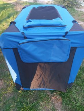 М'яка клітка-переноска для великих собак Pet Travel Blue-black, 132х90х100 см