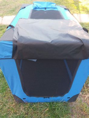 М'яка клітка-переноска для великих собак Pet Travel Blue-black, 132х90х100 см