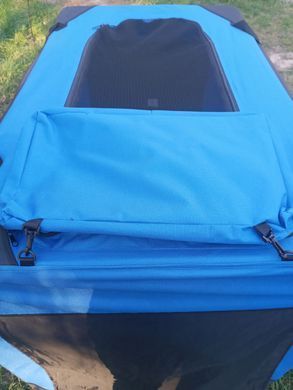 М'яка клітка-переноска для великих собак Pet Travel Blue-black, 132х90х100 см