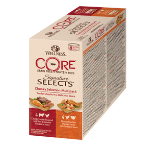 Набор консерв для котов Wellness CORE Signature Selects Chunky Selection Multipack, 8х79 г