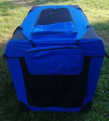 М'яка клітка-переноска для великих собак Pet Travel Blue-black, 132х90х100 см