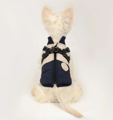 Зимова куртка для собак V.PET.B.R. Luxury Dog Jacket C519 Black&Cream, 38,5 см, 59 см, 37 см, 2XL