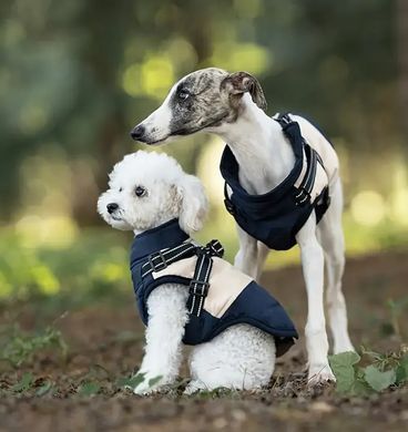 Зимова куртка для собак V.PET.B.R. Luxury Dog Jacket C519 Black&Cream, 38,5 см, 59 см, 37 см, 2XL