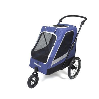 Коляска для домашних животных (до 35 кг) Bestopet (Люпосанчик) BS-RL-02 Dark Blue со съемным столиком для груминга