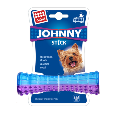 Іграшка для Собак Gigwi Johnny Stick з пищалки Фиолетово / Синій S / M 15 см, Small/Medium