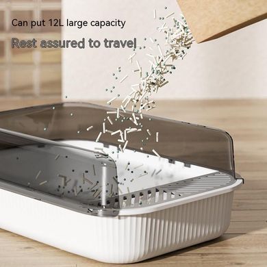 Туалет для котов Derby Plastic Cat Litter Box Iceland Blue, Темно-синий, 50,5х34,5х18,5 см