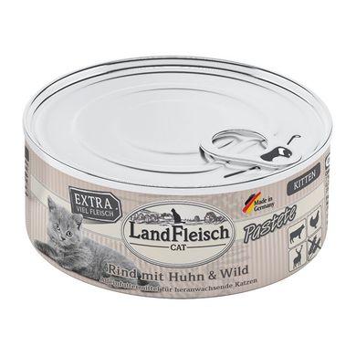 LandFleisch паштет для кошенят з яловичини, курки і м'яса дичини, 100 г