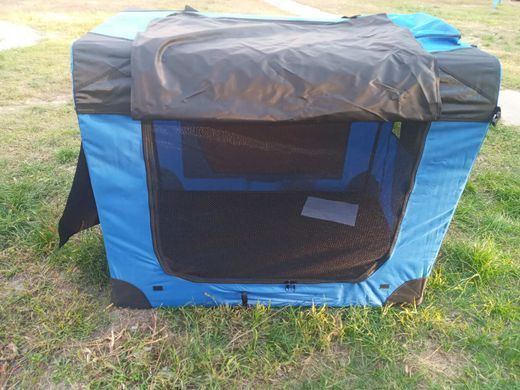 М'яка клітка-переноска для великих собак Pet Travel Blue-black, 132х90х100 см