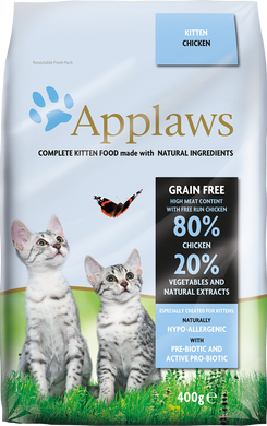 Applaws Kitten беззерновий корм для кошенят + пробіотик, 400 г, Упаковка виробника