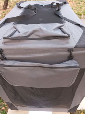 М'яка клітка-переноска для великих і гігантських собак Pet Travel Grey, 132х90х100 см