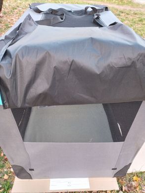 М'яка клітка-переноска для великих і гігантських собак Pet Travel Grey, 132х90х100 см