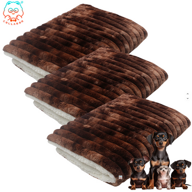 Теплий плед для домашніх тварин Pelushka ColorDream Pet Blanket, Коричневий, 35х50 см