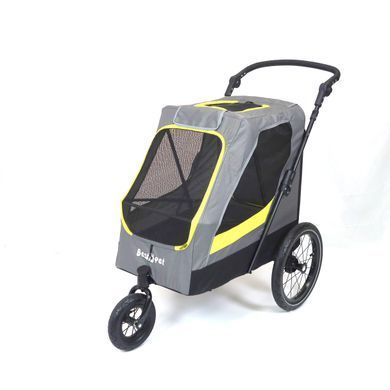 Коляска для домашних животных (до 35 кг) Bestopet (Люпосанчик) BS-RL-02 Grey со съемным столиком для груминга