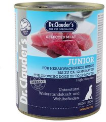 Консерва супер-премиум класса для щенков Dr.Clauder's Selected Meat Junior, 800 г