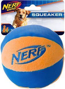 Игрушка для собак Nerf Dog Trackshot Ball с интерактивной пищалкой и хрустом, Medium/Large