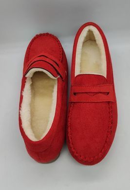Повсякденні теплі мокасини Red, 38, 23,5 см