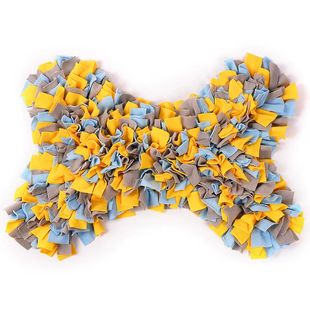 Коврик для нюханья для собак Derby Bone Shape Pet Snuffle Mat, Yellow