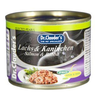 Консерви для котів Dr.Clauder's Selected Pearls Salmon&Rabbit з лососем і кроликом, 200 г