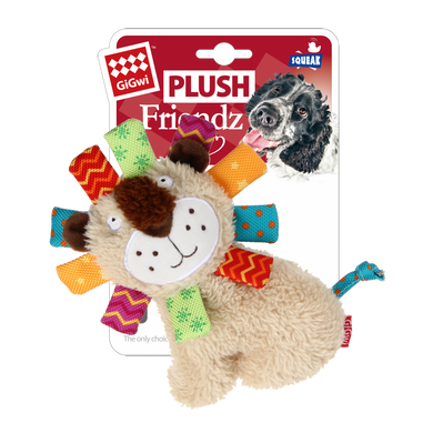 Іграшка для Собак Gigwi Plush Friendz Левеня з пищалкою 17х11х4 см