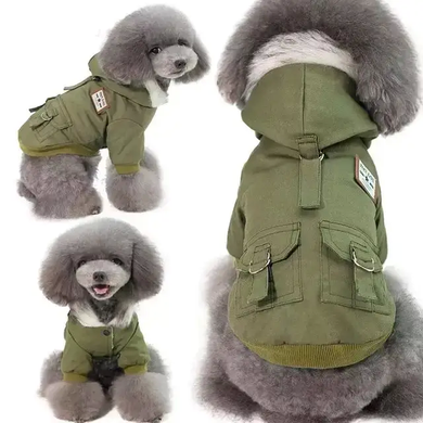 Пальто для собак Derby Military Coat, Army Green, 25 см, 37 см, 26 см, M